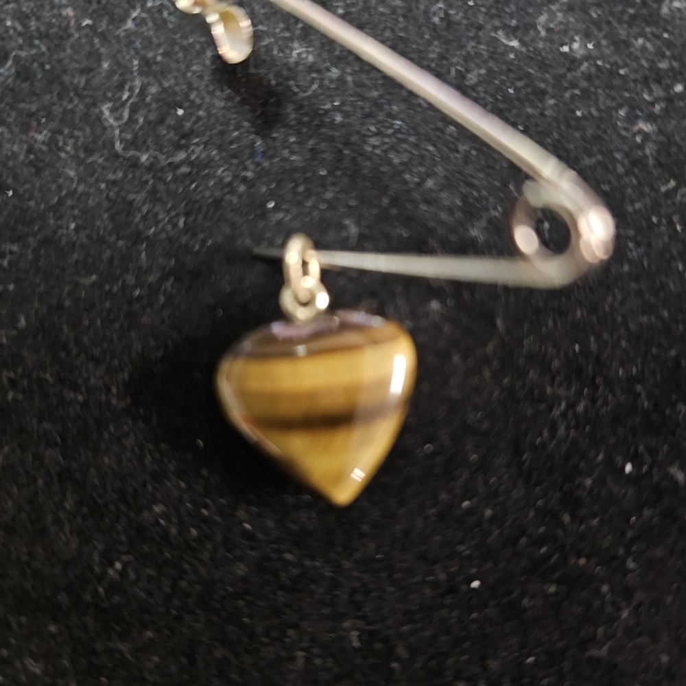 Heart Shaped Tigers-eye Pendant